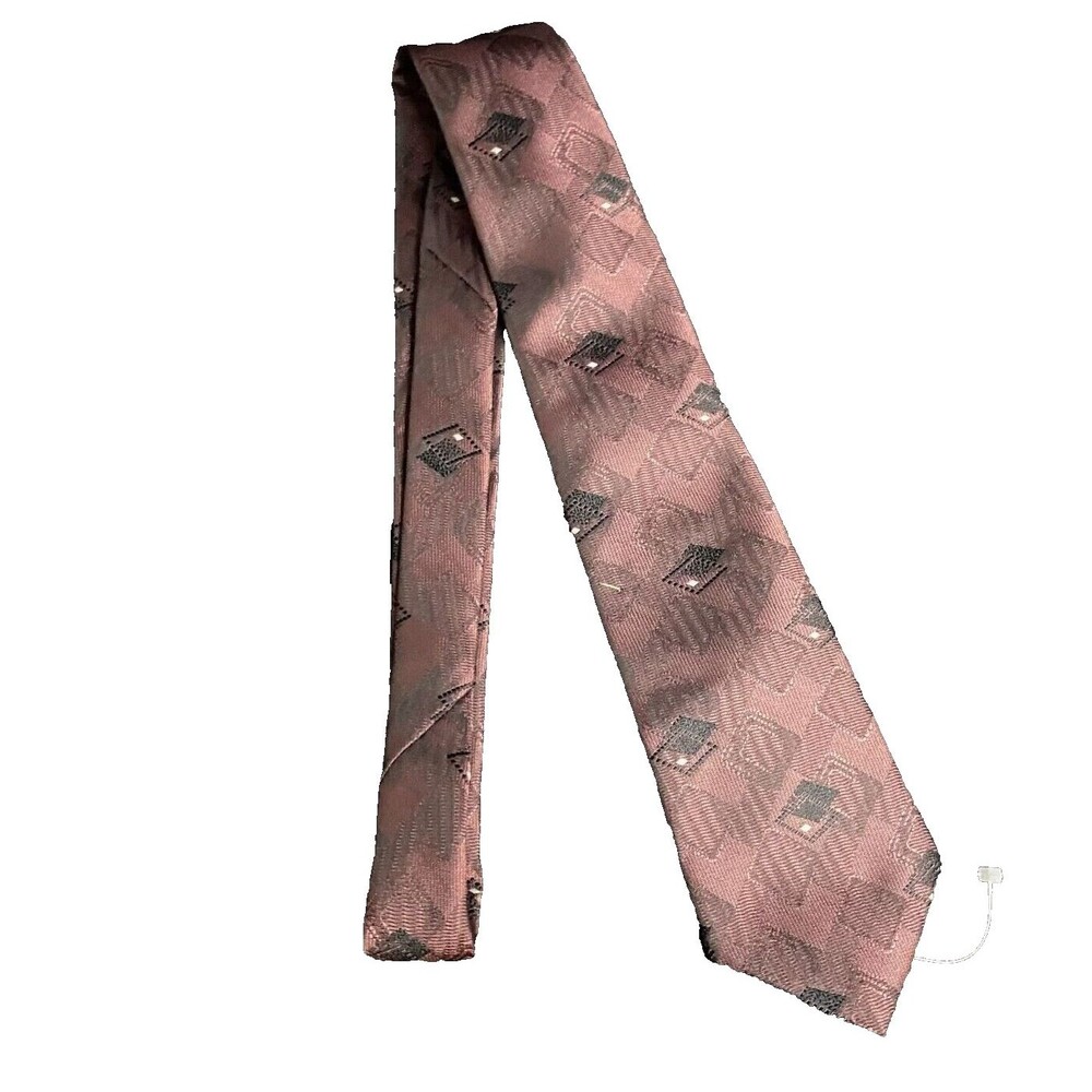 #6877 Robert Arnold Maroon Mens Necktie, Tie 3.5 in wide